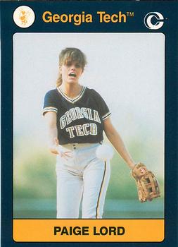 1991 Collegiate Collection Georgia Tech Yellow Jackets #183 Paige Lord Front
