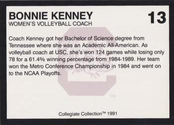 1991 Collegiate Collection South Carolina Gamecocks #13 Bonnie Kenney Back