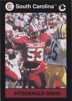 1991 Collegiate Collection South Carolina Gamecocks #39 Fitzgerald Davis Front