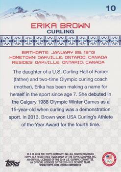 2014 Topps U.S. Olympic & Paralympic Team & Hopefuls #10 Erika Brown Back