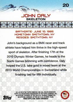 2014 Topps U.S. Olympic & Paralympic Team & Hopefuls #20 John Daly Back