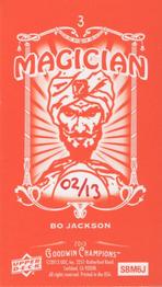 2013 Upper Deck Goodwin Champions - Mini Foil Magician Red #3 Bo Jackson Back
