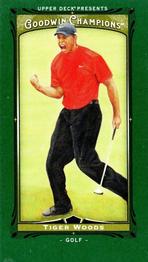 2013 Upper Deck Goodwin Champions - Mini Green #143 Tiger Woods Front