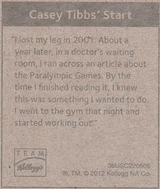 2012 Kellogg's Olympics #NNO Casey Tibbs Back