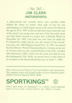 2013 Sportkings Series F #262 Jim Clark Back