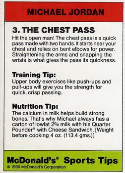 1990 McDonald's Sports Tips #3 Michael Jordan Back