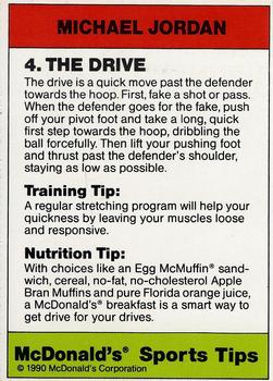 1990 McDonald's Sports Tips #4 Michael Jordan Back