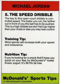 1990 McDonald's Sports Tips #5 Michael Jordan Back