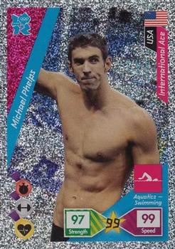 2012 Panini Adrenalyn XL London Olympics #243 Michael Phelps Front