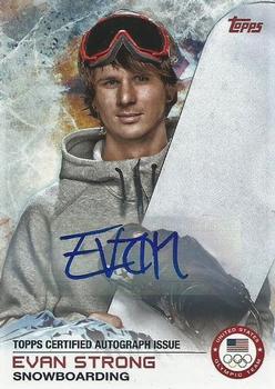 2014 Topps U.S. Olympic & Paralympic Team & Hopefuls - Autographs #79 Evan Strong Front