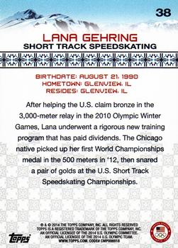 2014 Topps U.S. Olympic & Paralympic Team & Hopefuls - Bronze #38 Lana Gehring Back
