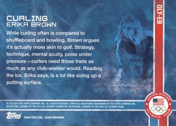 2014 Topps U.S. Olympic & Paralympic Team & Hopefuls - Games of the XXII Olympiad #OLY-EB Erika Brown Back
