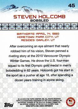 2014 Topps U.S. Olympic & Paralympic Team & Hopefuls - Gold #45 Steven Holcomb Back