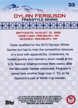 2014 Topps U.S. Olympic & Paralympic Team & Hopefuls - Gold Rainbow #33 Dylan Ferguson Back
