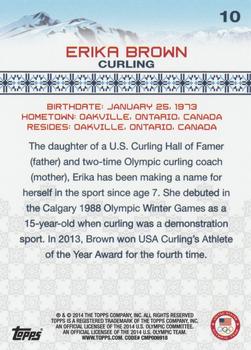 2014 Topps U.S. Olympic & Paralympic Team & Hopefuls - Silver #10 Erika Brown Back