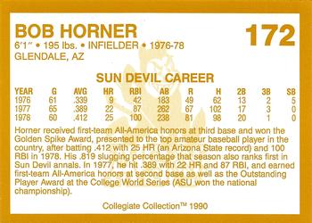1990-91 Collegiate Collection Arizona State Sun Devils #172 Bob Horner Back