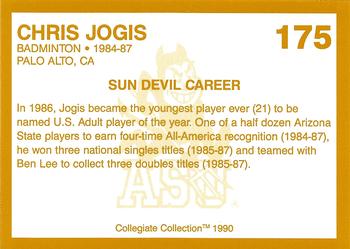 1990-91 Collegiate Collection Arizona State Sun Devils #175 Chris Jogis Back
