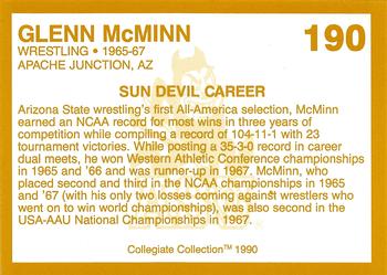 1990-91 Collegiate Collection Arizona State Sun Devils #190 Glenn McMinn Back