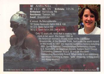 1992 Classic World Class Athletes #10 Anita Nall Back