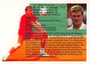 1992 Classic World Class Athletes #35 Bob Ctvrtlik Back