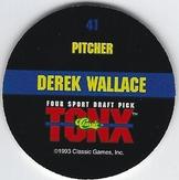 1993 Classic Four Sport - Tonx #41 Derek Wallace Back