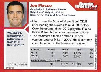 2013 Sports Illustrated for Kids #221 Joe Flacco Back