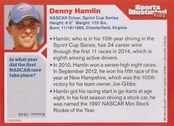 2014 Sports Illustrated for Kids #334 Denny Hamlin Back