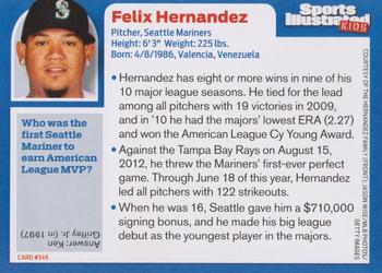2014 Sports Illustrated for Kids #349 Felix Hernandez Back