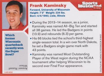 2014 Sports Illustrated for Kids #362 Frank Kaminsky Back