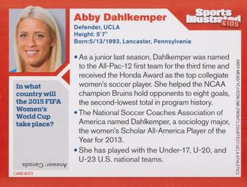 2014 Sports Illustrated for Kids #373 Abby Dahlkemper Back