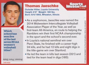 2014 Sports Illustrated for Kids #380 Thomas Jaeschke Back