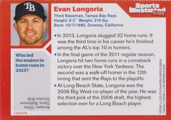 2014 Sports Illustrated for Kids #298 Evan Longoria Back