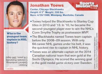 2014 Sports Illustrated for Kids #313 Jonathan Toews Back