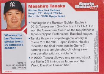 2014 Sports Illustrated for Kids #318 Masahiro Tanaka Back