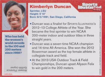 2014 Sports Illustrated for Kids #324 Kimberlyn Duncan Back