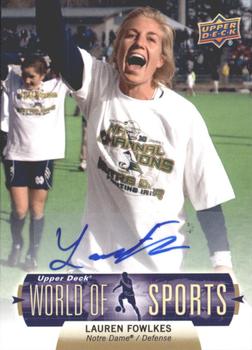 2011 Upper Deck World of Sports - Autographs #261 Lauren Fowlkes Front