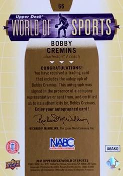 2011 Upper Deck World of Sports - Autographs #66 Bobby Cremins Back