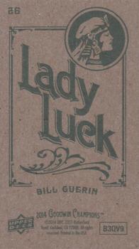 2014 Upper Deck Goodwin Champions - Mini Green Lady Luck Back #26 Bill Guerin Back