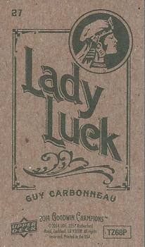 2014 Upper Deck Goodwin Champions - Mini Green Lady Luck Back #27 Guy Carbonneau Back