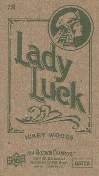 2014 Upper Deck Goodwin Champions - Mini Green Lady Luck Back #79 Ickey Woods Back