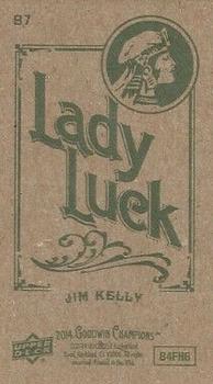 2014 Upper Deck Goodwin Champions - Mini Green Lady Luck Back #97 Jim Kelly Back
