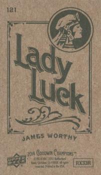2014 Upper Deck Goodwin Champions - Mini Green Lady Luck Back #121 James Worthy Back