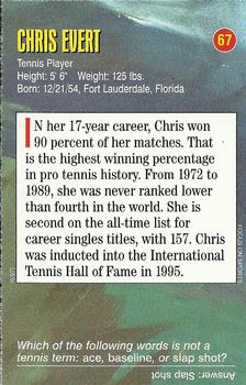 1996-98 Sports Illustrated for Kids Oversized #67 Chris Evert Back