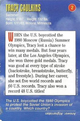 1996-98 Sports Illustrated for Kids Oversized #2 Tracy Caulkins Back