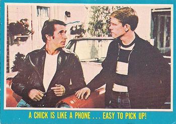 1976 O-Pee-Chee Happy Days #1 A Chick Is Like a Phone... Easy to Pick Up! Front