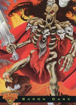1995 Fleer Skeleton Warriors - Luma Bone Glow in the Dark #1 Baron Dark Front