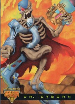 1995 Fleer Skeleton Warriors - Luma Bone Glow in the Dark #2 Dr Cyborn Front