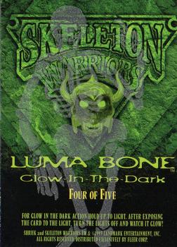 1995 Fleer Skeleton Warriors - Luma Bone Glow in the Dark #4 Shriek Back