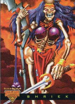 1995 Fleer Skeleton Warriors - Luma Bone Glow in the Dark #4 Shriek Front