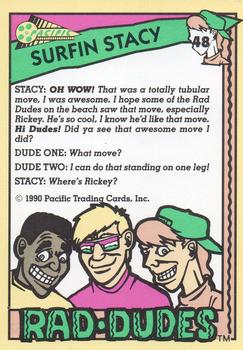 1990 Pacific Rad-Dudes #48 Surfin Stacy Back